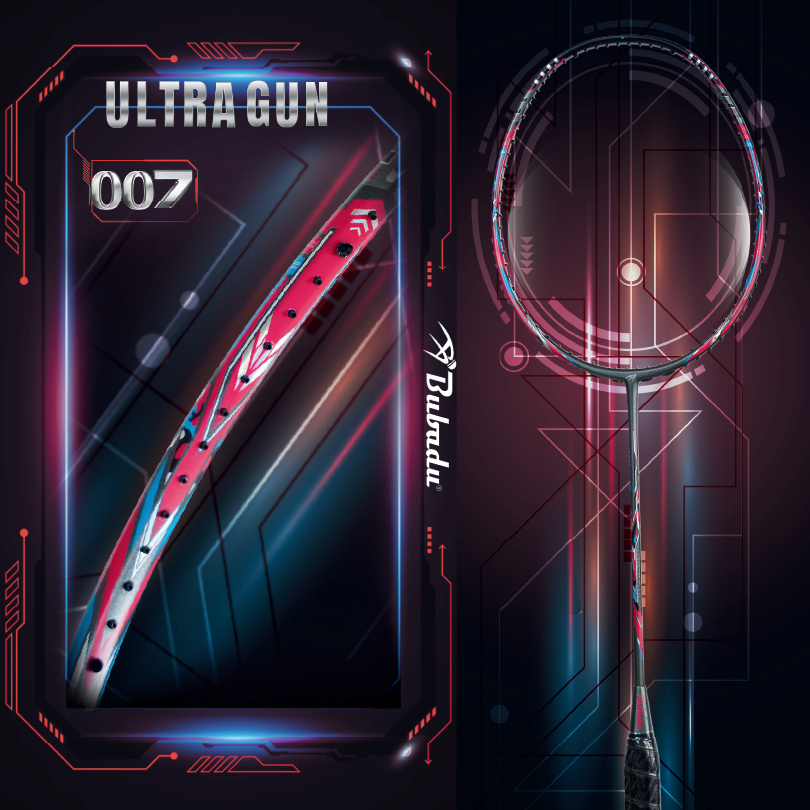 VỢT CẦU LÔNG BUBADU ULTRAGUN 007  siêu phẩm công, TẶNG CUỐN CÁN, CƯỚC
