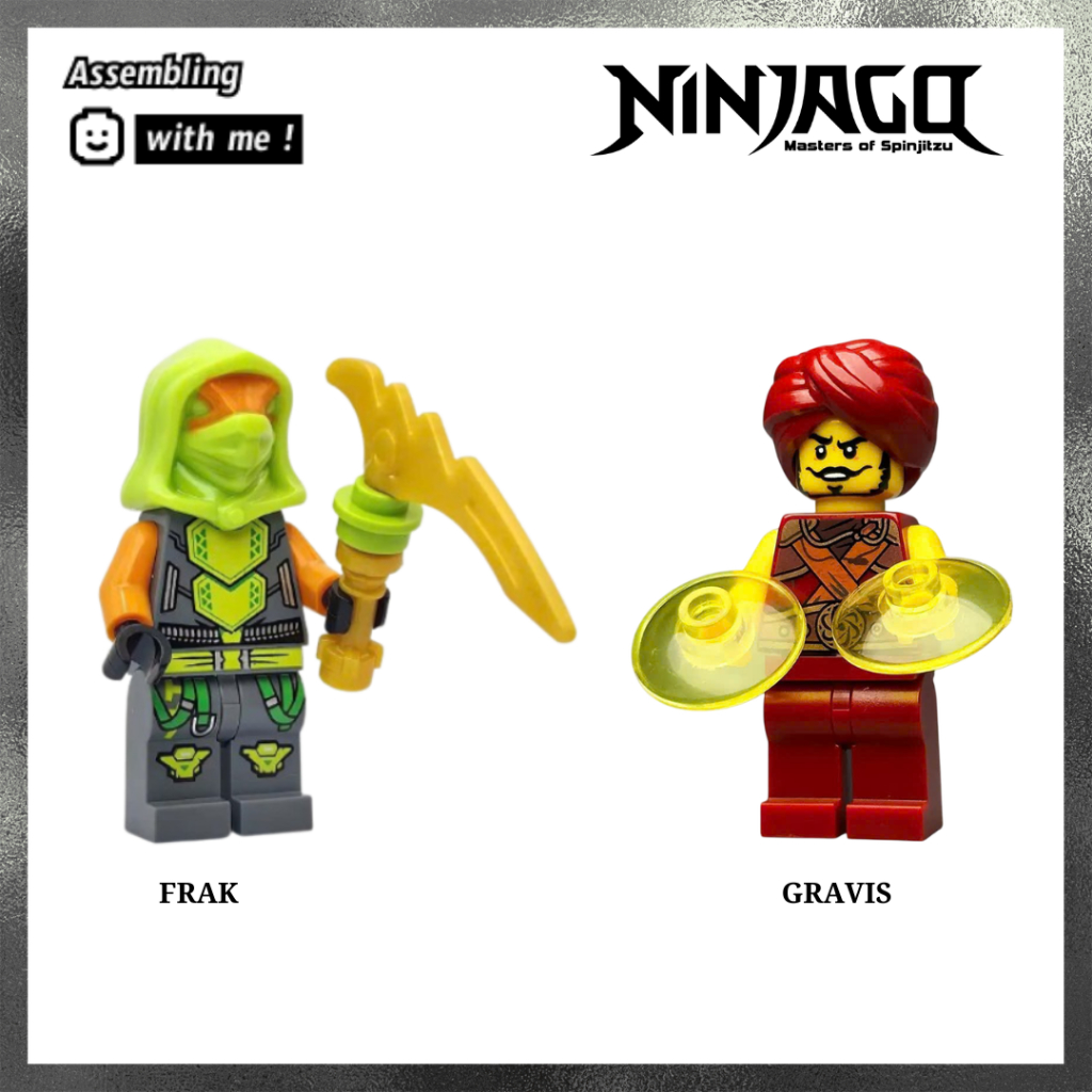 Đồ chơi lắp ráp Minifigure Ninjago Frak, bậc thầy nguyên tố Gravis - Dragon Rising 3