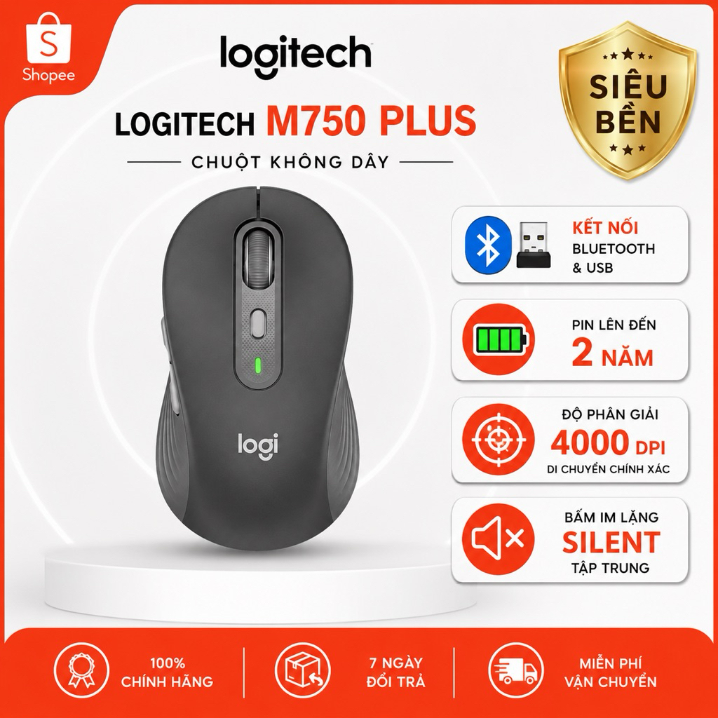 Chuột Logitech Signature Plus M750 size L for Business Chính hãng