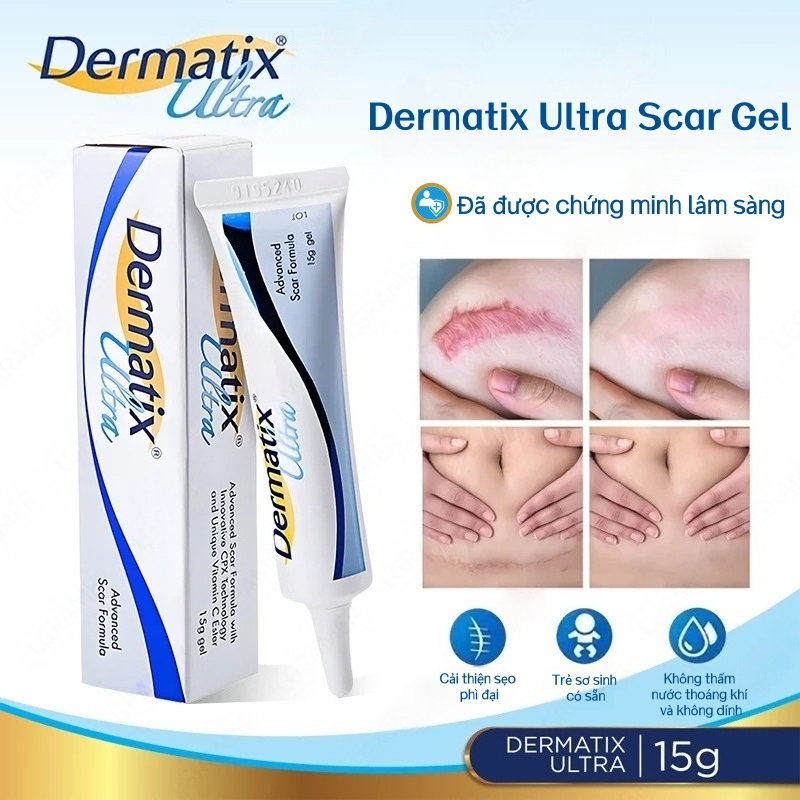 Gel Dermatix Ultra 15g - Dermatix Gel Lành Liền Phẳng Sẹo Lòi, Sẹo Lõm, Lấy Lại Làn Da Khoẻ Mạnh