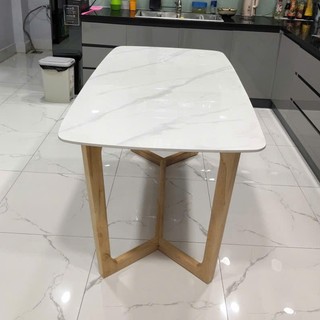 Bàn ăn chân concorde mặt đá ceramic; Bàn mặt đá/Bàn đá