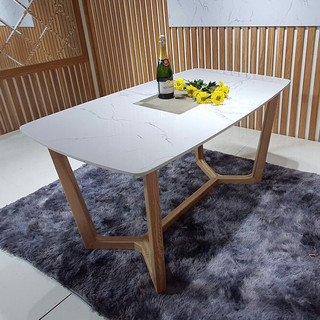 Bàn ăn chân concorde mặt đá ceramic; Bàn mặt đá/Bàn đá