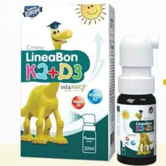 LineaBon K2+D3 Dạng Xịt ( Màu  Xanh 10 ml) bổ sung vitamin D3,K2 giúp bé ngủ ngon,mau lớn,chắc khỏe 