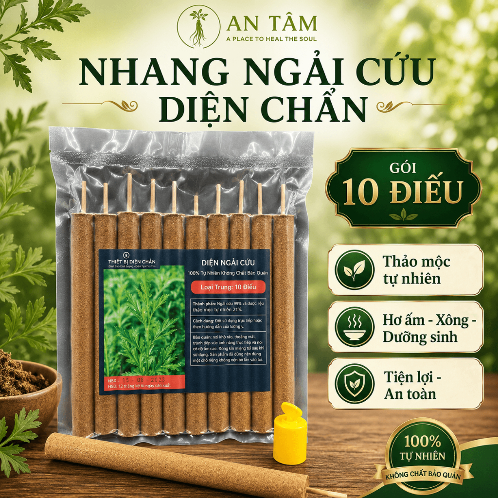 Nhang Ngải Cứu Điếu Ngải Cứu Loại Dài 18cm- Dụng Cụ Diện Chẩn Bùi Quốc Châu Điếu Ngải Cứu