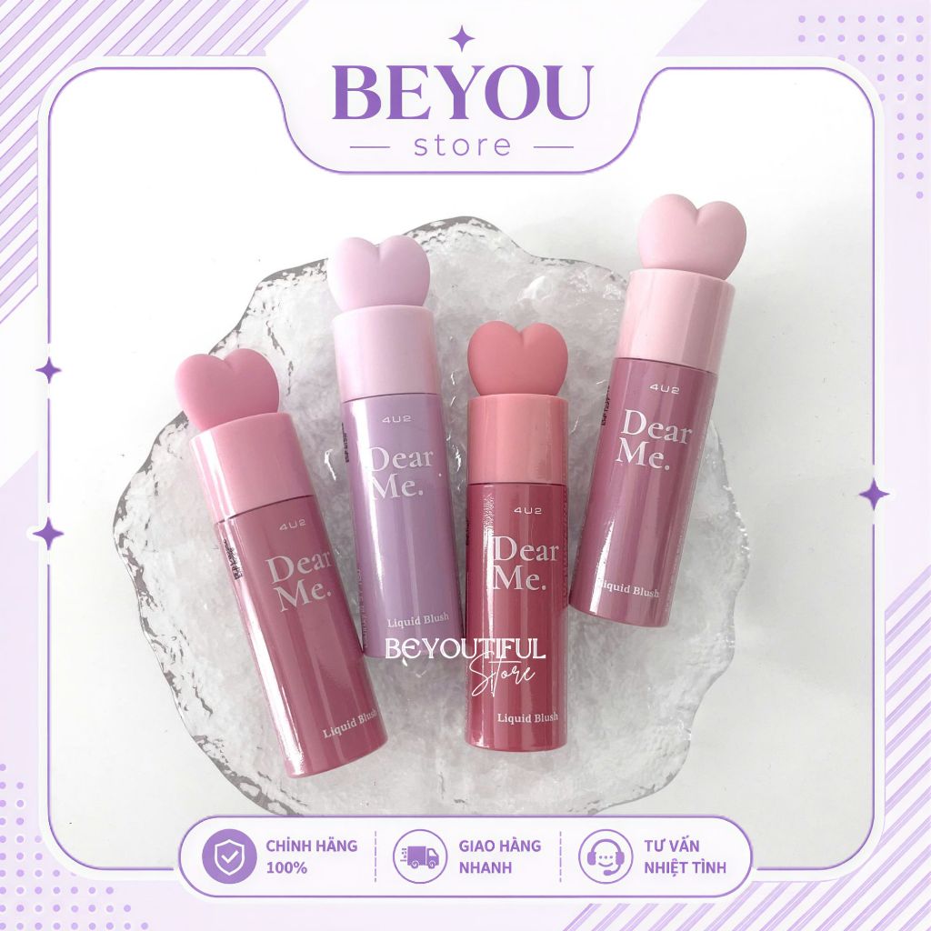 [4U2] Má Hồng Kem 4U2 Dear Me Blush Liquid 2in1 Trái Tim 3.7g