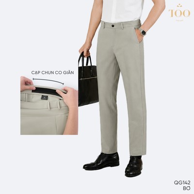 Quần Tây Nam Vải Gió TQQ QG142 - Siêu Nhẹ Co Giãn 4 Chiều, Thoáng Mát Dễ Chịu Trong Ngày Hè Oi Bức