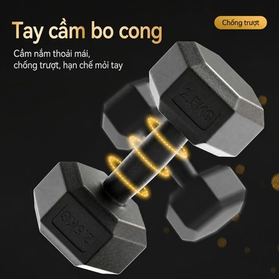 Tạ tay vỏ nhựa lõi xi măng Yasu 2kg,3kg,5kg tạp gym