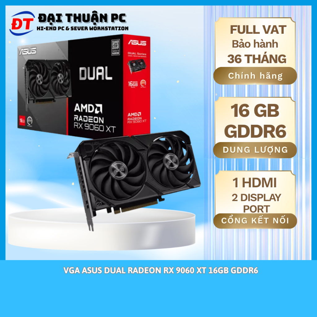 VGA ASUS Dual Radeon RX 9060 XT 16GB GDDR6