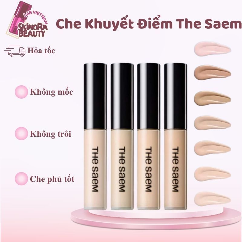 Kem Che Khuyết Điểm The Saem CKĐ Chống Nắng Hàn Quốc The Saem Cover Perfection Tip Concealer 6.5g - 