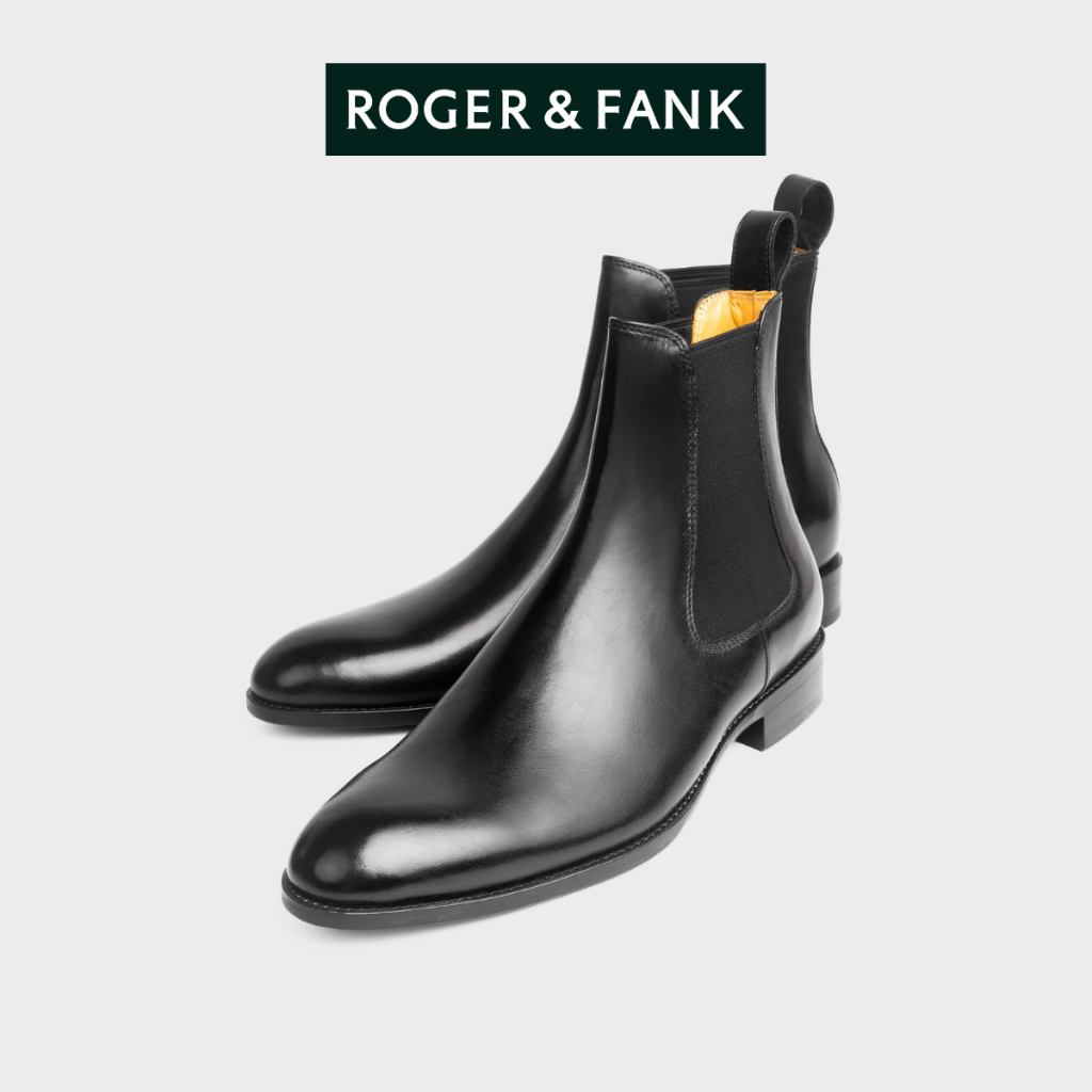 Giày da cao cấp cổ cao chelsea boots ROGER & FANK