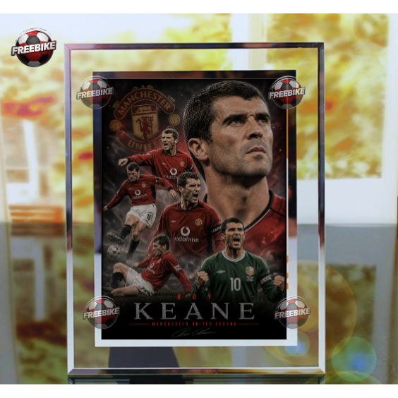 KHUNG POSTER ROY KEANE BẰNG KÍNH PHA LÊ CAO CẤP