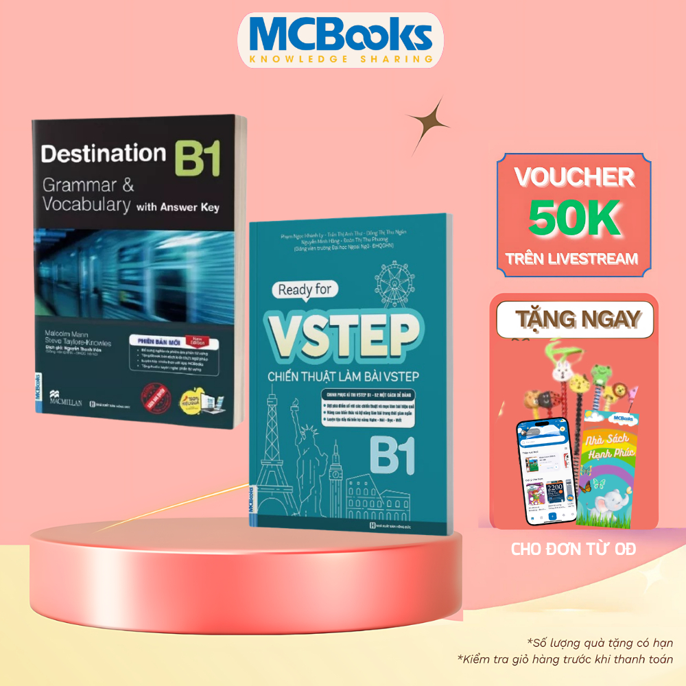 Sách - Combo Luyện thi chứng chỉ Tiếng Anh trình độ B1 - Destination B1 + VSTEP B1