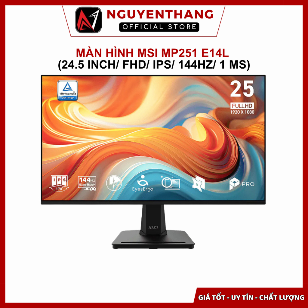 Màn hình MSI MP251 E14L (24.5 inch/ FHD/ IPS/ 144Hz/ 1 ms)