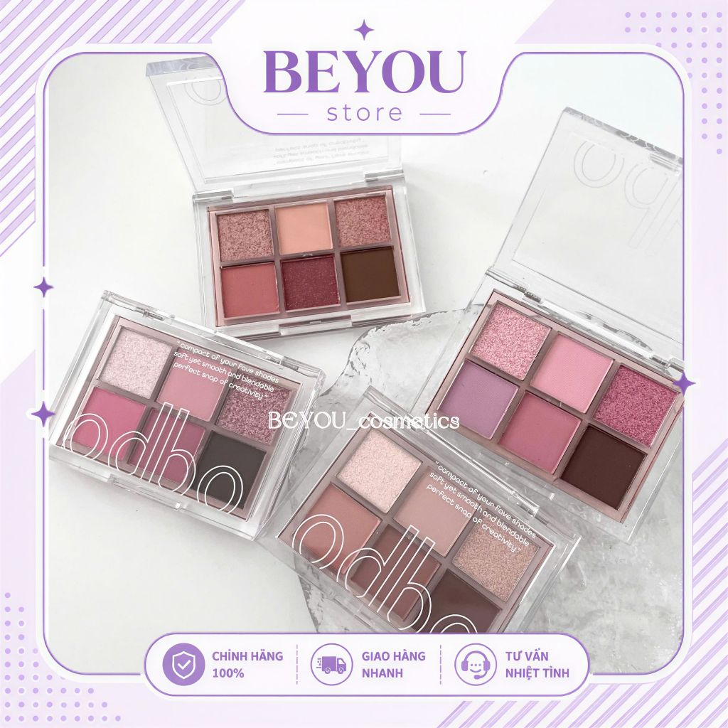 [ODBO] Bảng Phấn Mắt 6 Ô Odbo Signature Eyeshadow, Chất Phấn Mịn Lên Màu Tốt