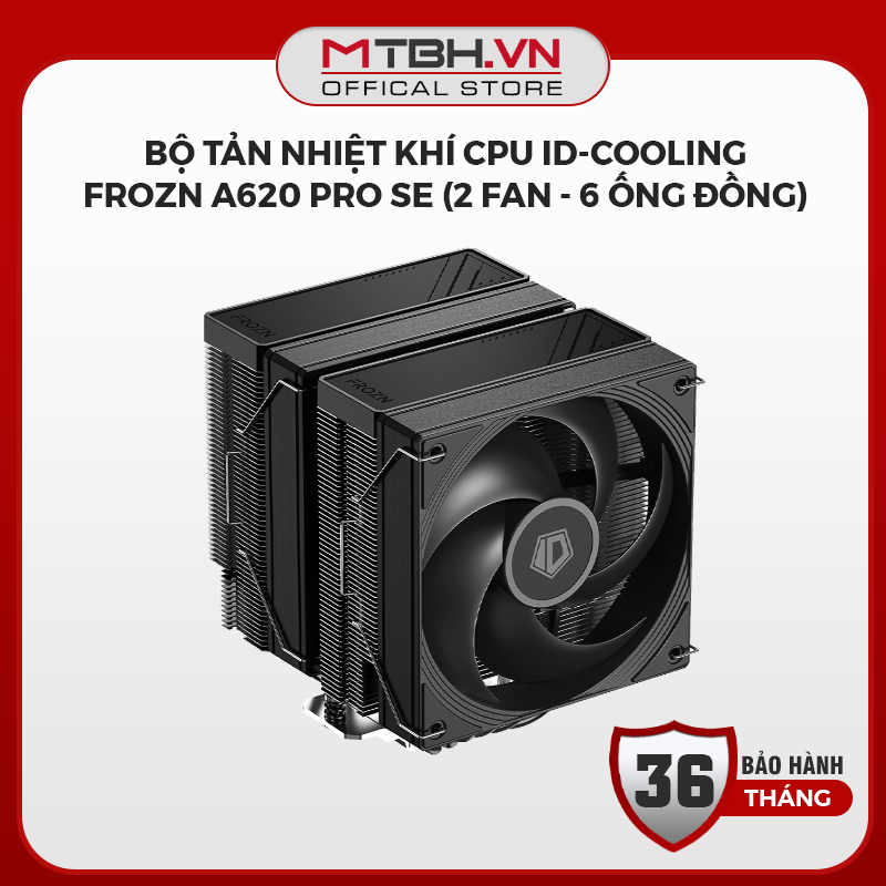 Tản nhiệt khí CPU ID-COOLING FROZN A620 PRO SE/ A620 PRO SE ARGB/ A620 GDL Limited Edition - 6 ống đ