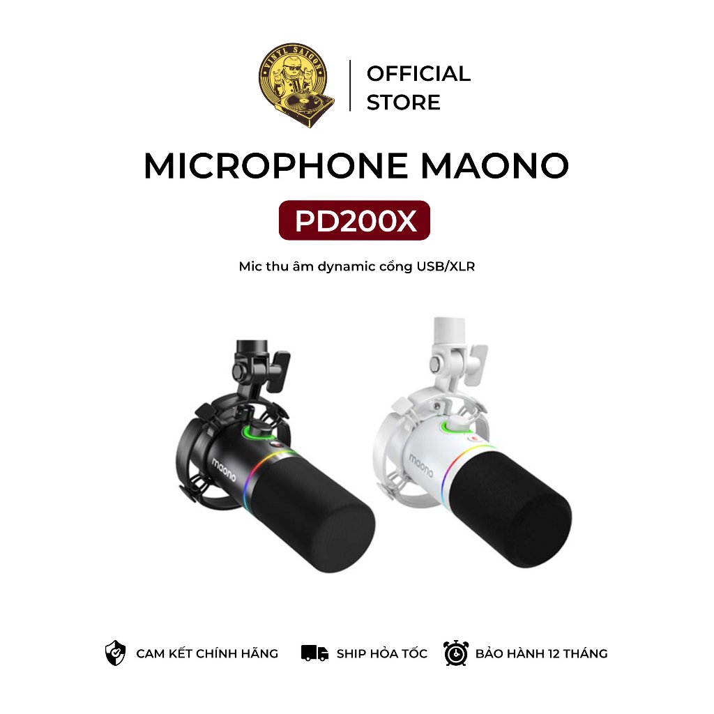 Mic thu âm Maono PD200X dynamic cổng USB/XLR | Bảo hành 12 tháng