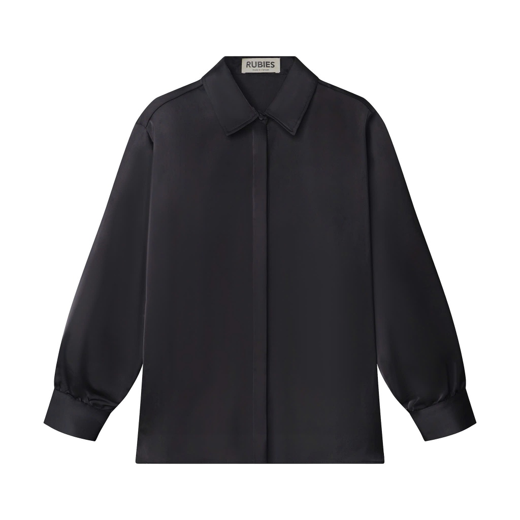 RUBIES Yaccin Shirt - Áo Sơ Mi Nữ Vải Lụa Tay Dài Cổ Đức | BigBuy360 - bigbuy360.vn