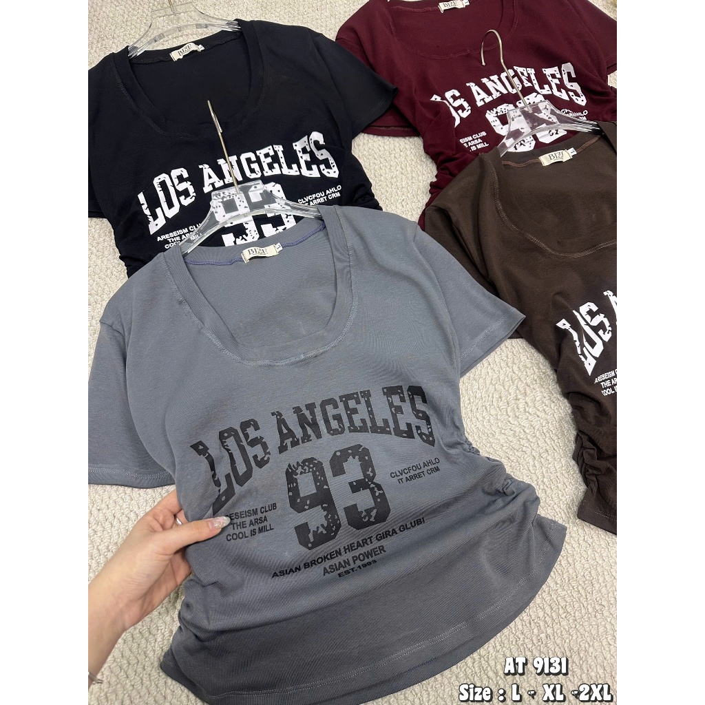 Áo thun nữ cổ U BIGSIZE in chữ nhún eo  55-90kg, Áo thun kiểu croptop dễ phối đồ AT9131 | BigBuy360 - bigbuy360.vn