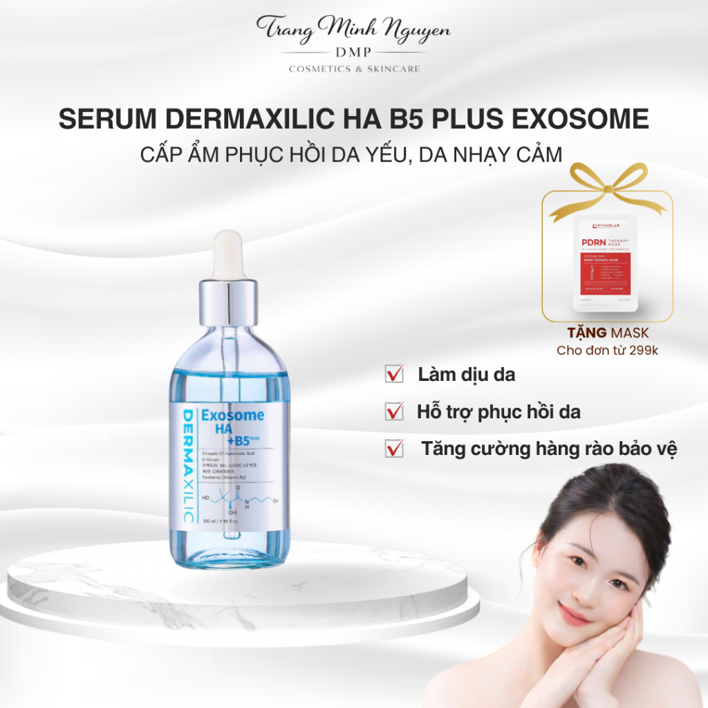 Serum Phục Hồi Dermaxilic HA B5 Plus Exosome KR.LAB (30ml) - Cấp Ẩm Sâu, Làm Dịu Da Kích Ứng