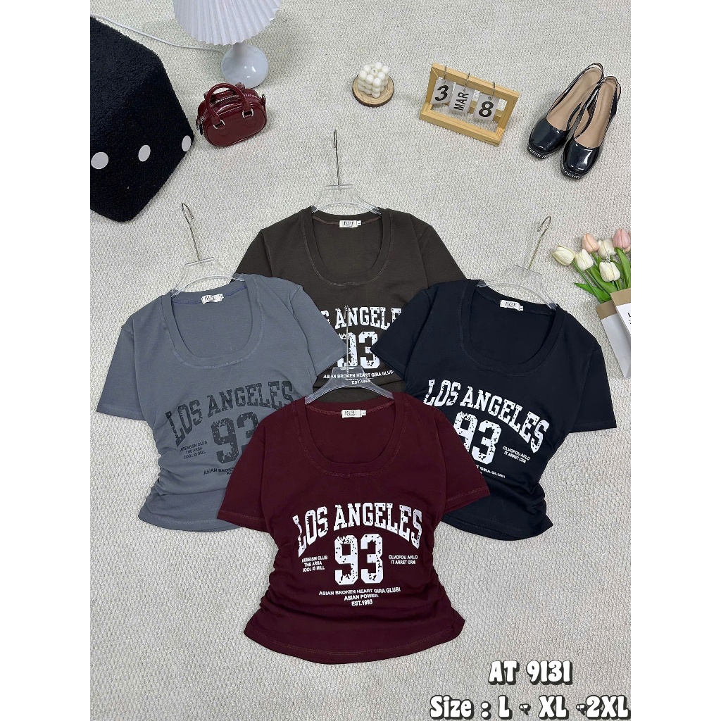 Áo thun nữ cổ U BIGSIZE in chữ nhún eo  55-90kg, Áo thun kiểu croptop dễ phối đồ AT9131 | BigBuy360 - bigbuy360.vn