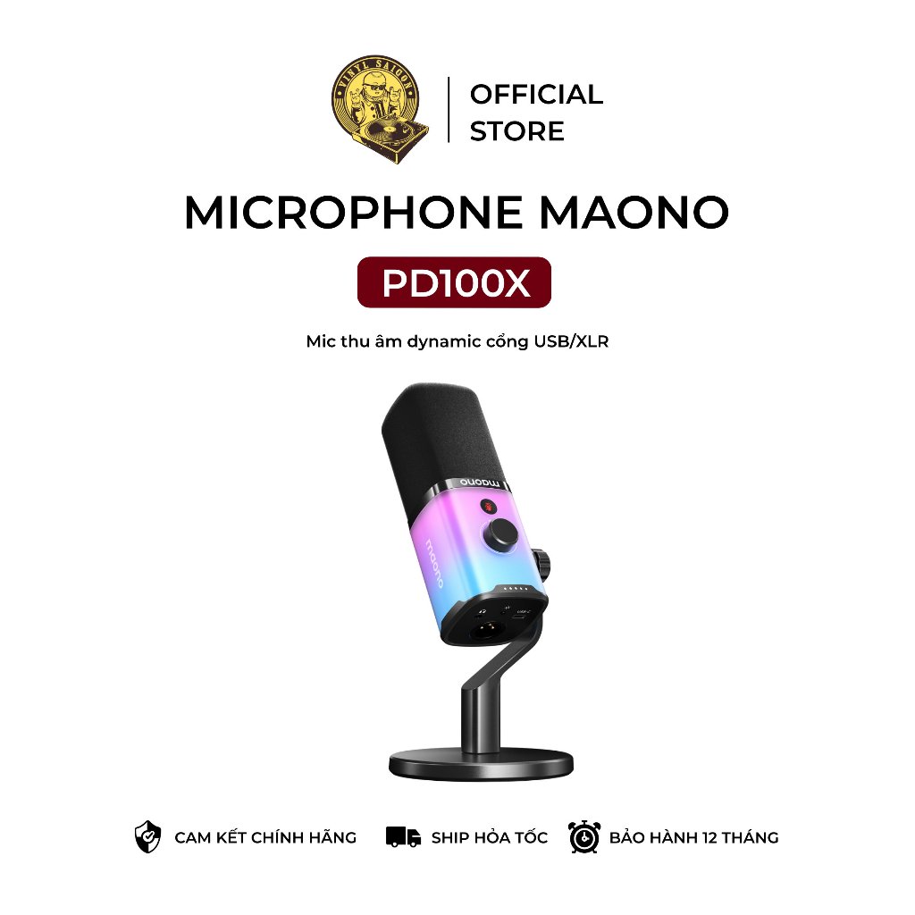 Mic thu âm Maono PD100X dynamic cổng USB/XLR | Bảo hành 12 tháng