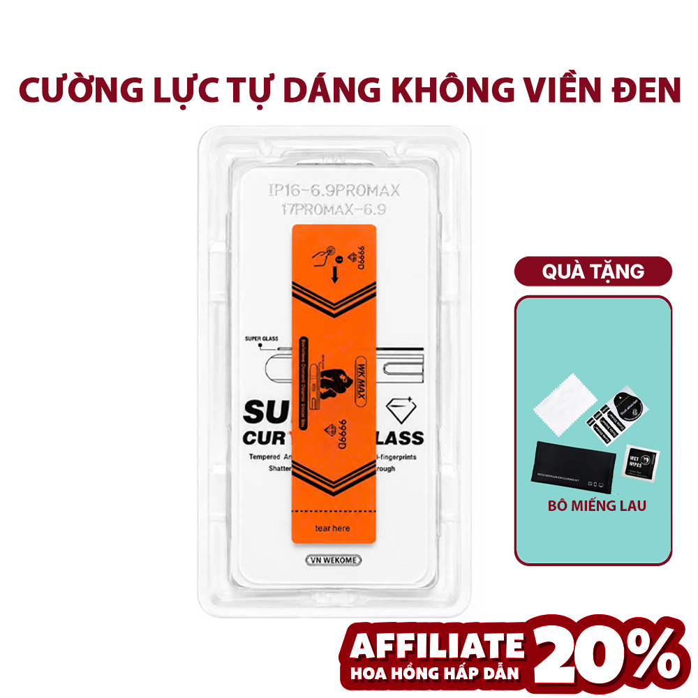 Cường Lực Iphone 16 Pro Max/11/12 Pro/13/14/15 Pro Max KingKong Tự Dán Không Viền