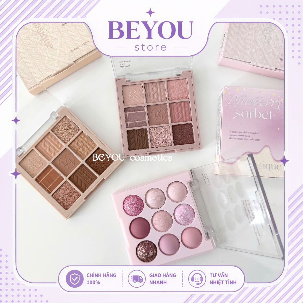 [DASIQUE] Bảng Phấn Mắt DASIQUE Mood Shadow Palette Collection 9 Ô 8g, Chất Phấn Mịn Lên Màu Tốt