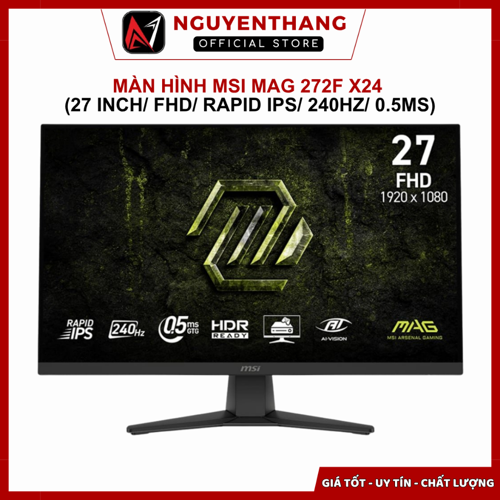 Màn hình MSI MAG 272F X24 (27 inch/ FHD/ Rapid IPS/ 240Hz/ 0.5ms)