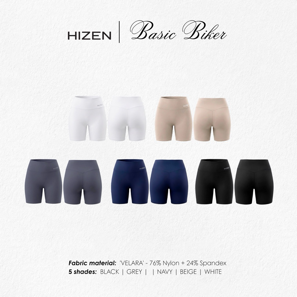 HIZEN | Quần Ngắn Biker Tập Gym Yoga Cao Cấp Tôn Dáng |  BASIC BIKER