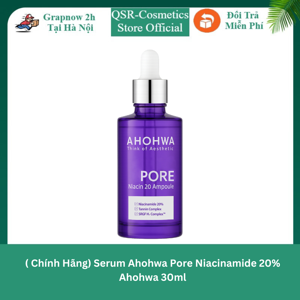 ( Chính Hãng) Serum Ahohwa Pore Niacinamide 20% Ahohwa 30ml
