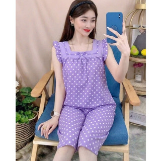 Bộ lụa hàn lửng dễ thương, 35 đến 53kg, ảnh thật