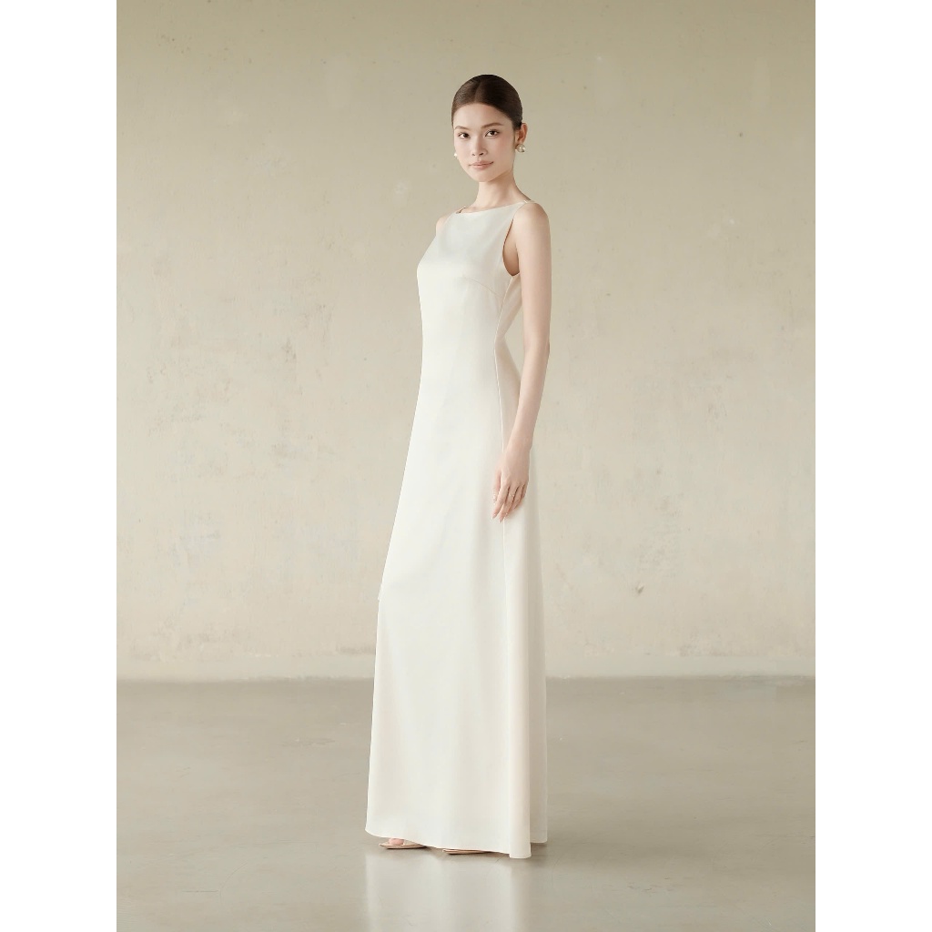 RUBIES Diana Dress - Đầm Dài Nữ Vải Lụa Dáng Suông Ôm Sát Nách Cổ Tròn | BigBuy360 - bigbuy360.vn