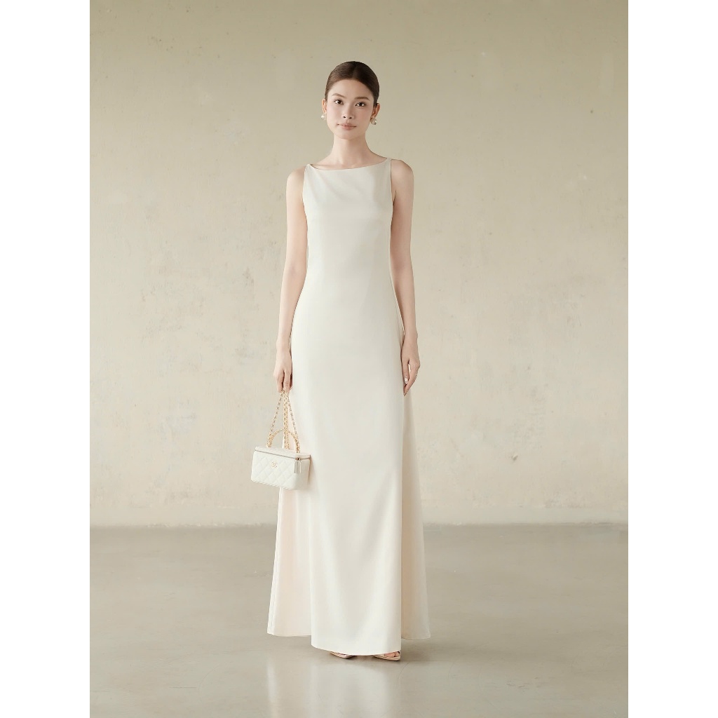 RUBIES Diana Dress - Đầm Dài Nữ Vải Lụa Dáng Suông Ôm Sát Nách Cổ Tròn | BigBuy360 - bigbuy360.vn