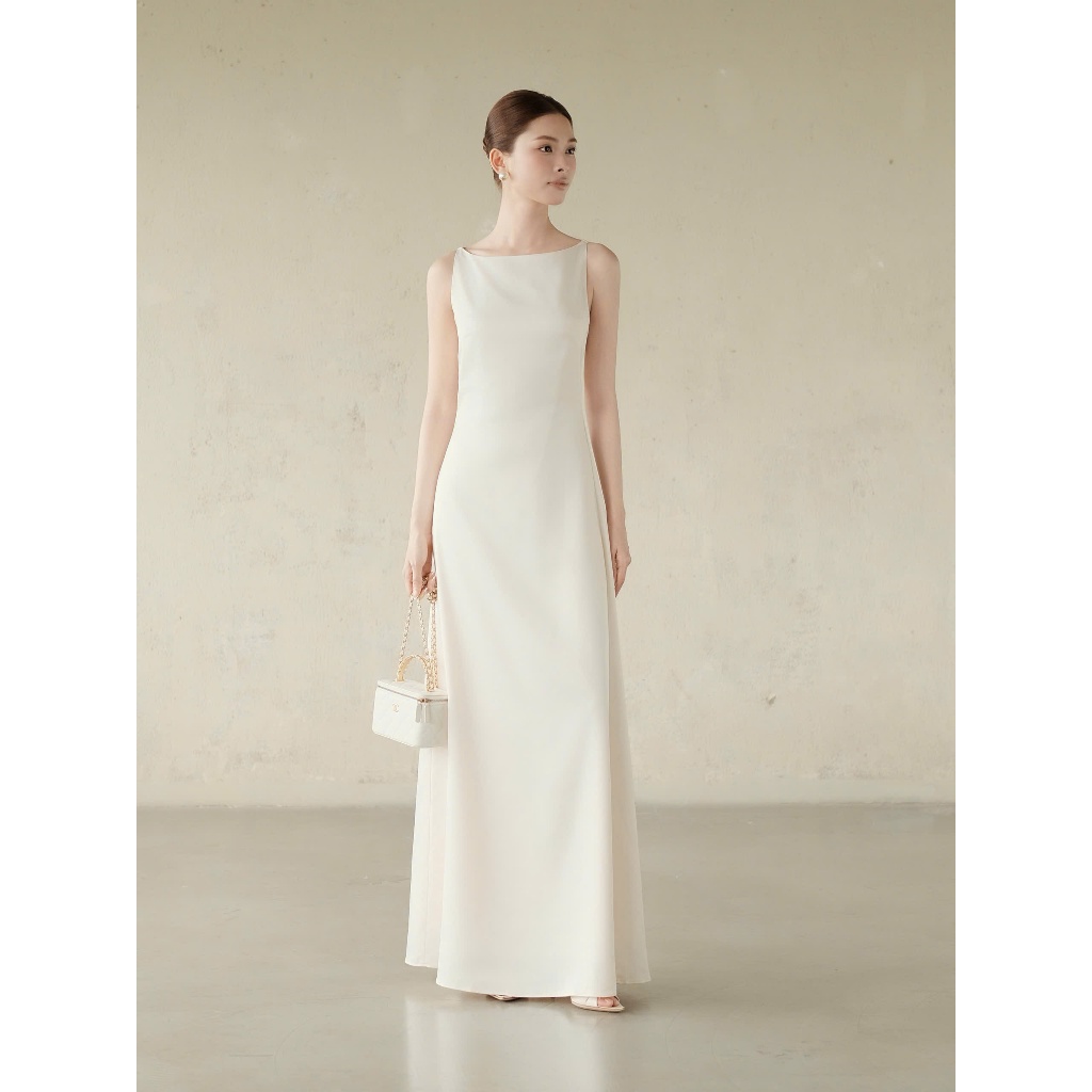 RUBIES Diana Dress - Đầm Dài Nữ Vải Lụa Dáng Suông Ôm Sát Nách Cổ Tròn | BigBuy360 - bigbuy360.vn
