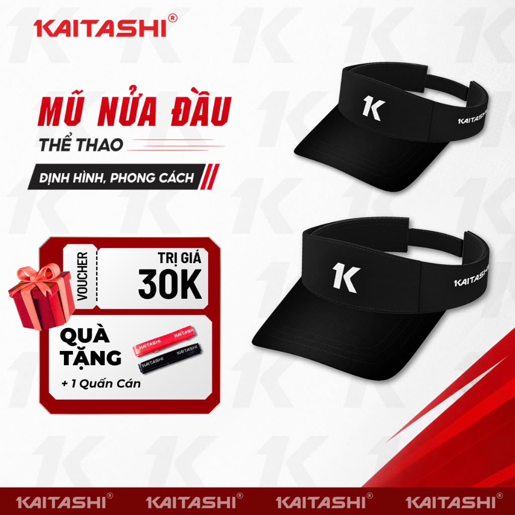 MŨ LƯỠI TRAI NỬA ĐẦU KAITASHI, THOÁNG KHÍ, CHỐNG NẮNG, THỂ THAO NGOÀI TRỜI, UNISEX SIÊU NHẸ