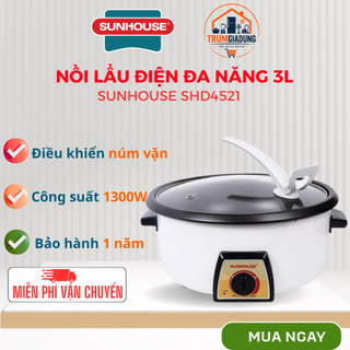Nồi lẩu điện Sunhouse SHD4521, Nồi lẩu Sunhouse SHD4521 làm nóng nhanh, tỏa nhiệt cao cấp.