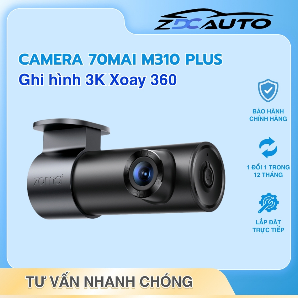 Camera Hành Trình 70mai M310 Plus Ghi Hình 3K Xoay 360
