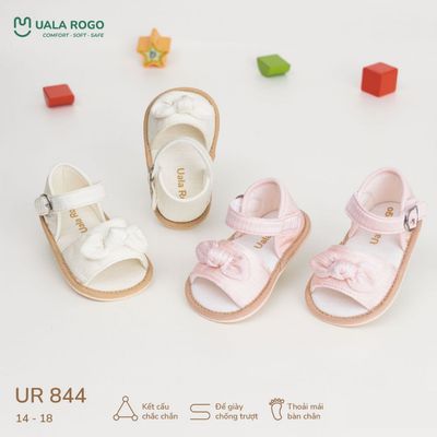 Dép cho bé tập đi Ualarogo sandal đế cao su chống trượt xăng đan quai dán điều chỉnh 5695