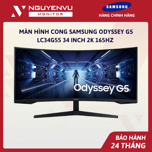 [Full Vat] Màn Hình Cong Samsung Odyssey G5 LC34G55 34 inch (WQHD/VA/165Hz/1) - Bảo Hành 2 Năm