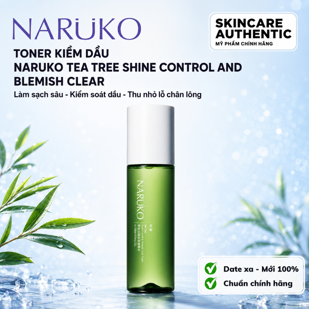Toner Kiềm Dầu Naruko Tea Tree Shine Control and Blemish Clear Toner 150 ml