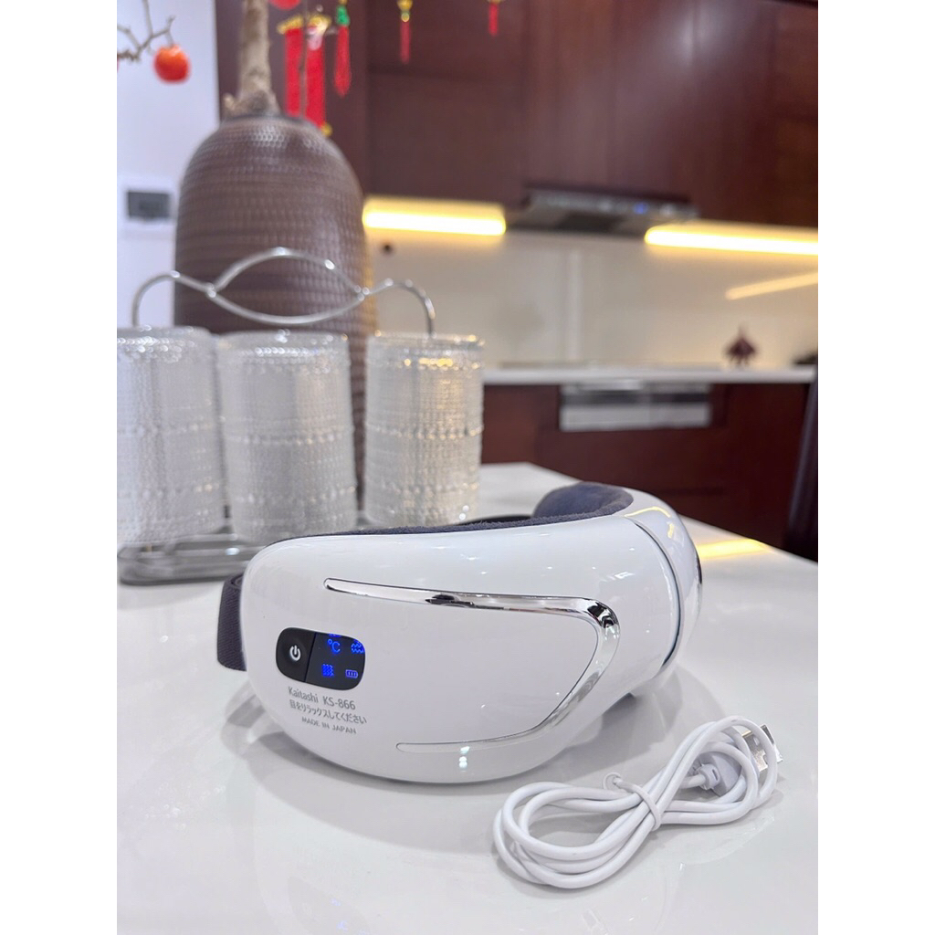 Máy massage mắt thông minh KAITASHI hàng nội địa Nhật made in Japan chăm sóc đau mỏi mắt cao cấp