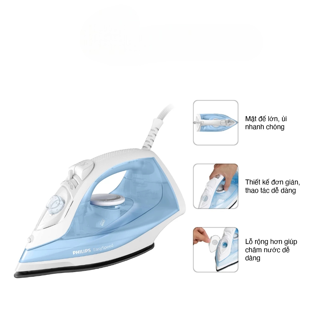 [Top Value] Bàn ủi hơi nước Philips GC1740/20 - Hàng chính hãng