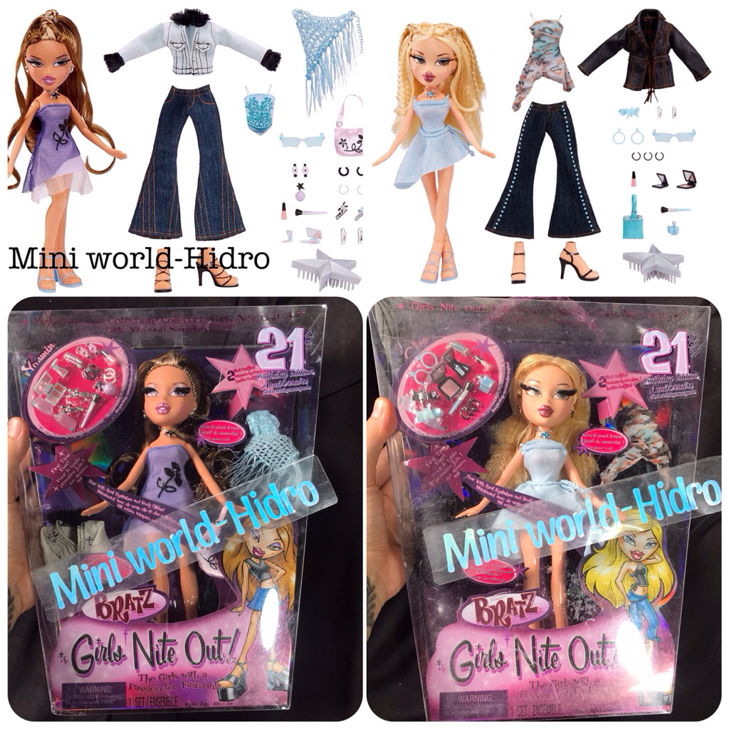 S159 Búp bê Bratz Girls Nite Out 21st Birthday Edition reproduction 2022 dolls Yasmin, Jade và Cloe 