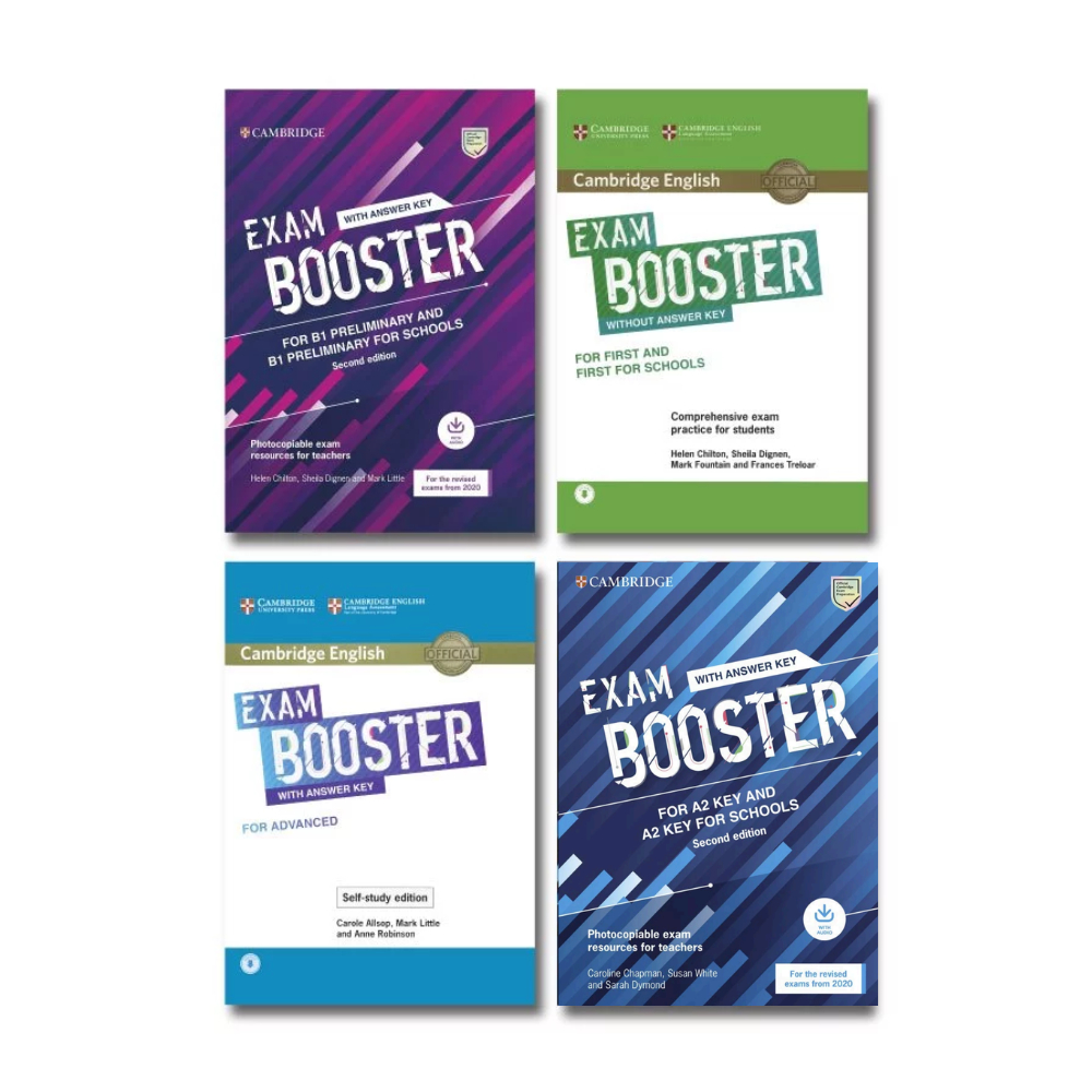 Sách - English Exam Booster - Bộ 4 cuốn - Bản in laser đen trắng đẹp, tặng audio