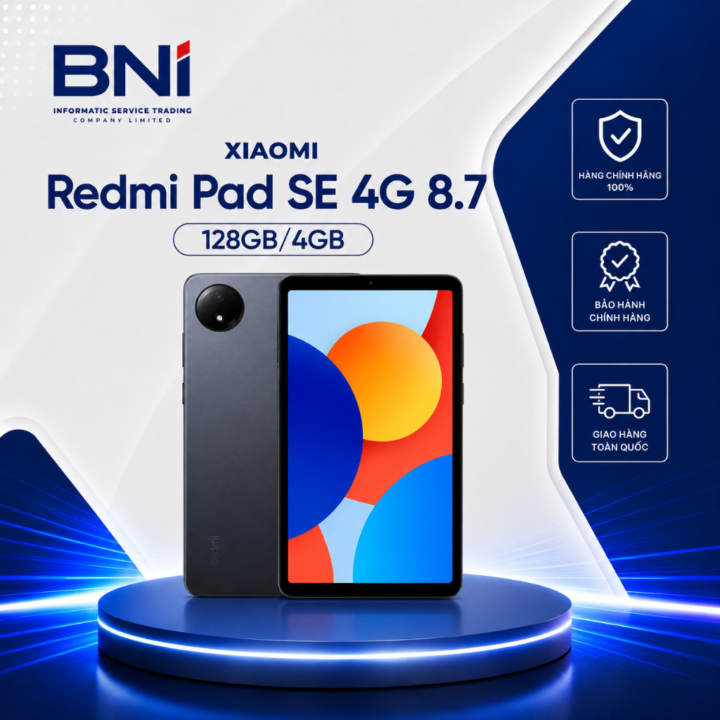 Máy Tính Bảng Xiaomi Redmi Pad SE 4G 8.7 4GB/128GB - Sản phẩm chính hãng