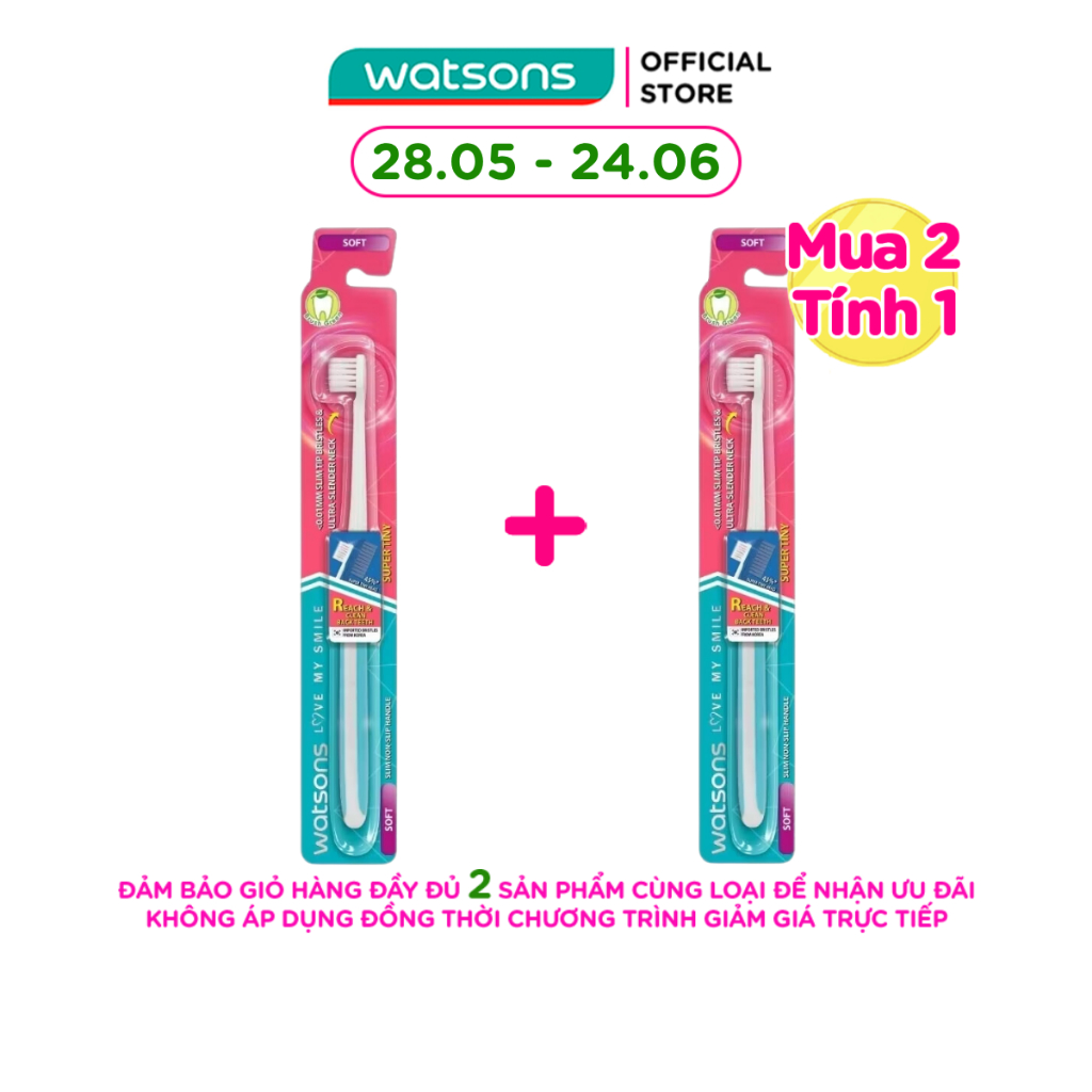 Bàn Chải Đánh Răng Watsons Super Tiny Toothbrush (Soft) 1s