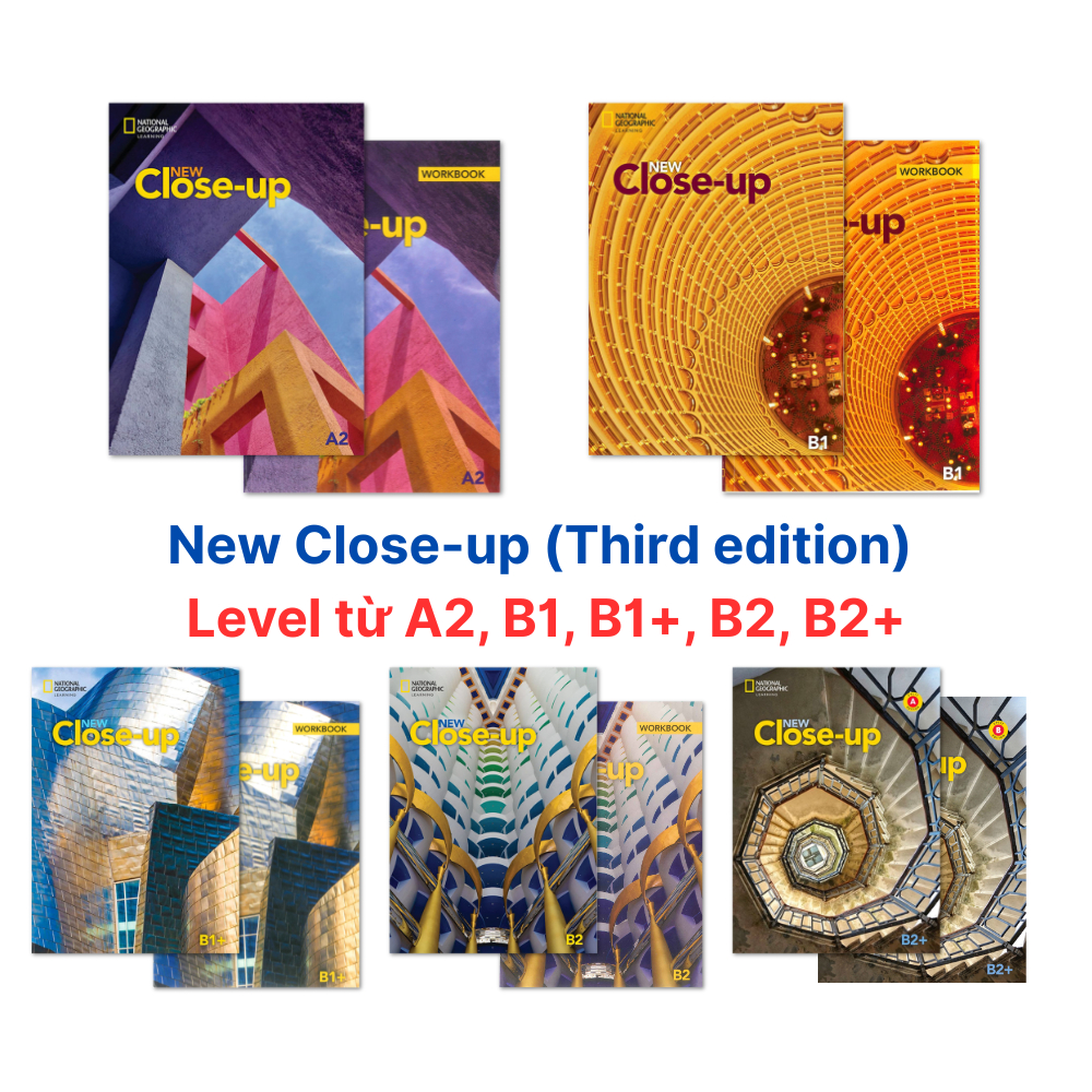 Sách - New Close-up (Third edition) - level A2, B1, B1+, B2, B2+ - Tặng kèm audio,video