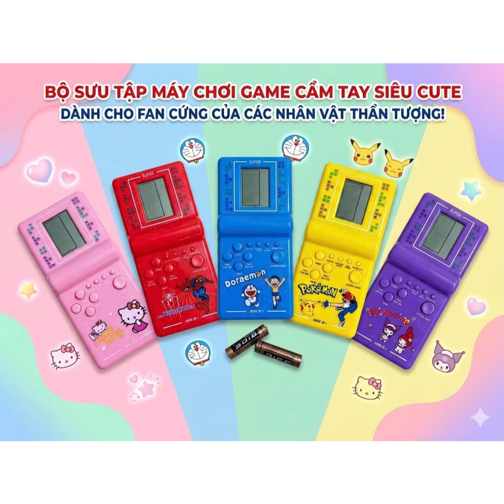 Máy chơi game  cầm tay 4 nút cổ điển 8x 9x Brick Game máy chơi game điện tử xếp gạch xếp hình