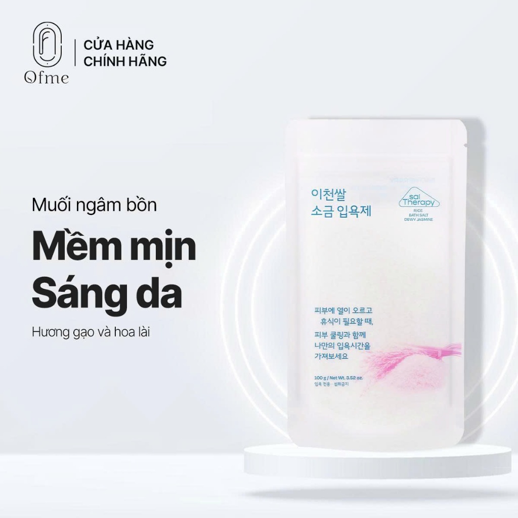 Muối tắm ngâm bồn sáng da salTherapy Rice Bath Salt Dewy Jasmine gạo hoa lài mềm mịn thư giãn spa 10