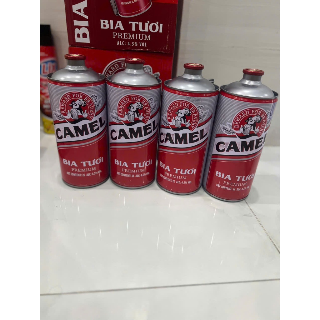 [HSD tháng 8/2026] Thùng 4KEG bia tươi CAMEL 2L
